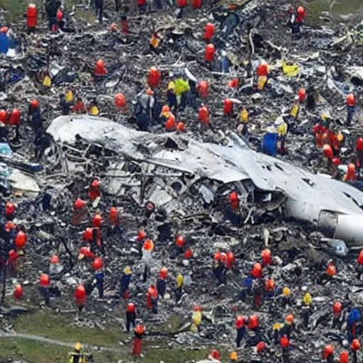 Image similar to air crash investigation, relief as hundreds survive where's wally