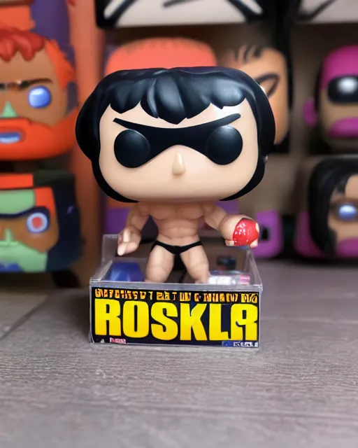 Image similar to Wrestler Funko Pop. Photographic, photography