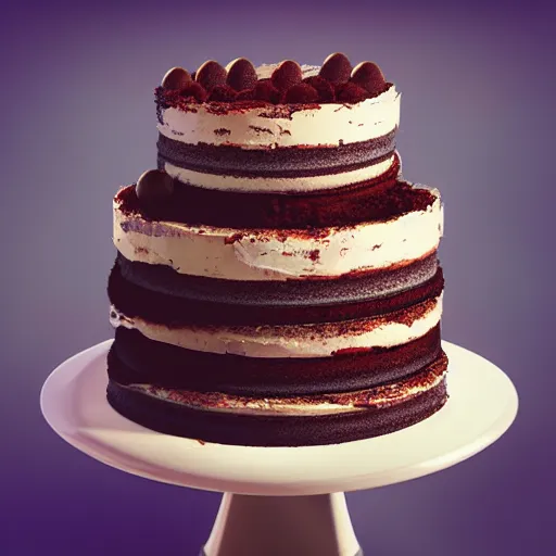 Image similar to “a multilayer birthday cake by Beeple”