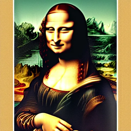 Image similar to A portrait of mona lisa in real life holding a giant spliff, amazing detail, digital art