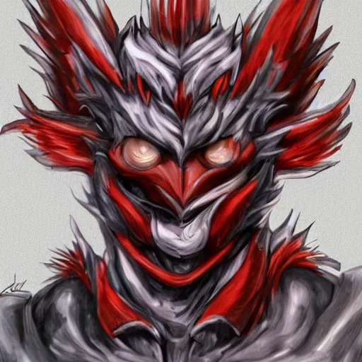 Image similar to anthropomorphic silver dragon, headshot profile picture, cute ears, large red eyes, male, commission on furaffinity, sketch drawing