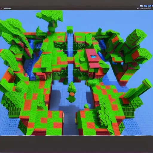 Prompt: 3d voxel visualization