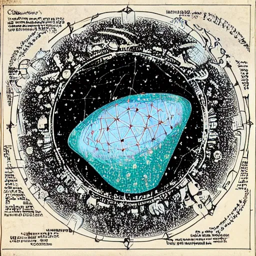 Image similar to dreaming of distant worlds, sitting by large telescope, constellations shaped like lovecraftian deities