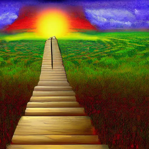 Image similar to pathways and philanthropy, digital art, surrealistic