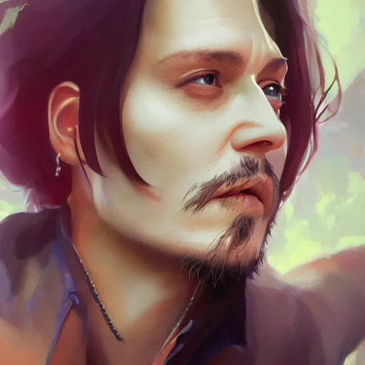 Image similar to johnny depp as chip dip, fullbody, ultra high detailed, oil painting, greg rutkowski, charlie bowater, yuumei, yanjun cheng, unreal 5, daz, hyperrealistic, octane render, rpg portrait, dynamic lighting, fantasy art, beautiful face