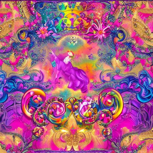 Image similar to Lisa Frank and Baroque collaboration