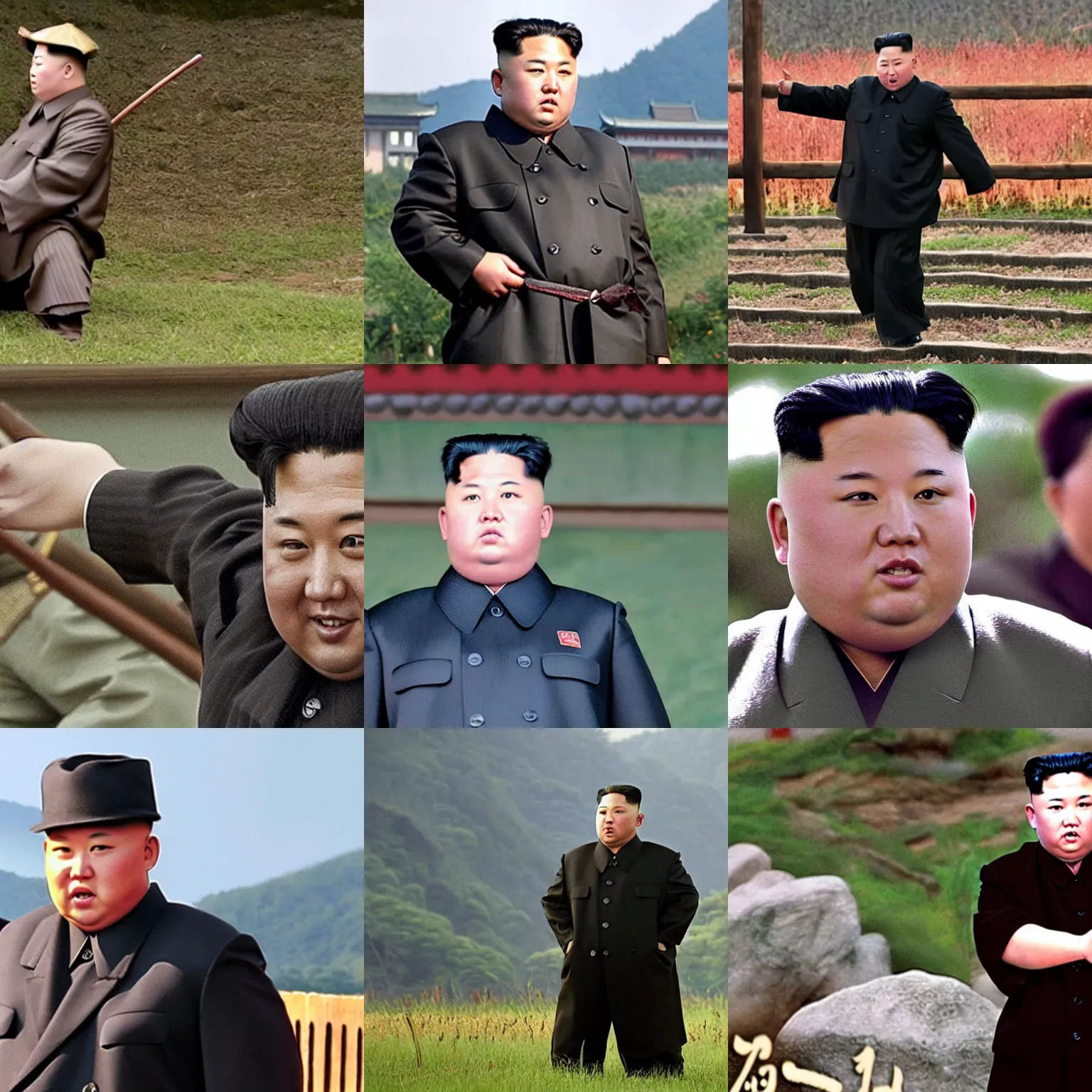 Prompt: Movie still of Kim Jong-Un in Crouching Tiger Hidden Dragon