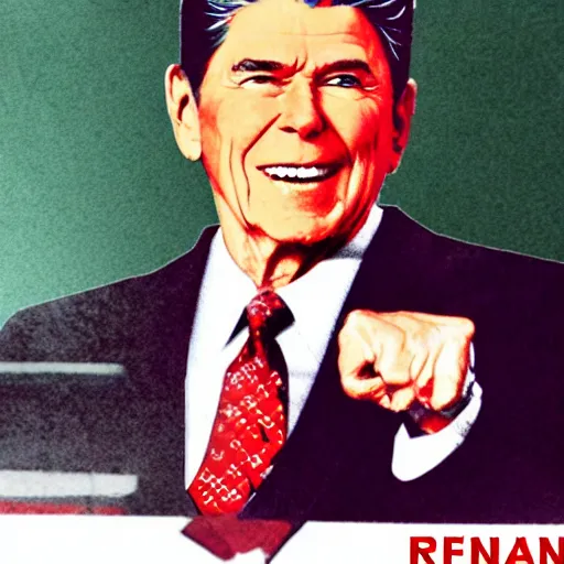 Prompt: anime lofi ronald reagan girl