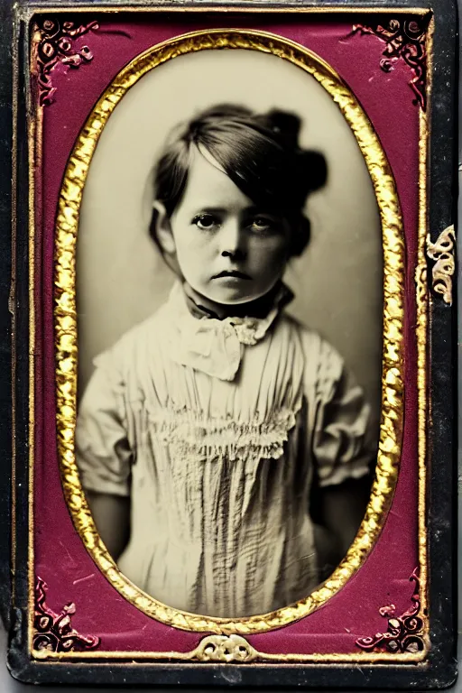 Image similar to wet plate photograph portrait of victorian child with an octopus head, dressed in a victorian - era clothing, dramatic lighting, highly detailed, smooth, sharp focus