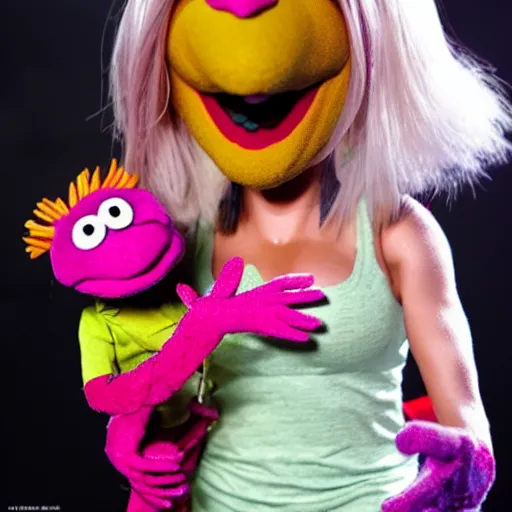 Prompt: jodie marsh as a muppet