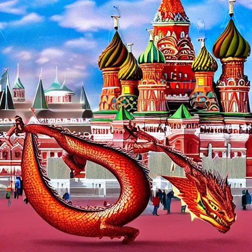 Image similar to fantasy_artwork_hyper_detailed_very_very_very_very_very_very_very_very_very_very_very_very_very_very_very_very_very of Dragon on the Red square, Moscow,