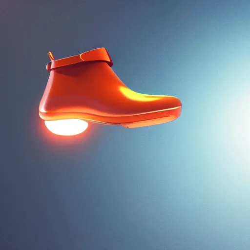 Image similar to a shoe floating in space, trending on artstation, octane render