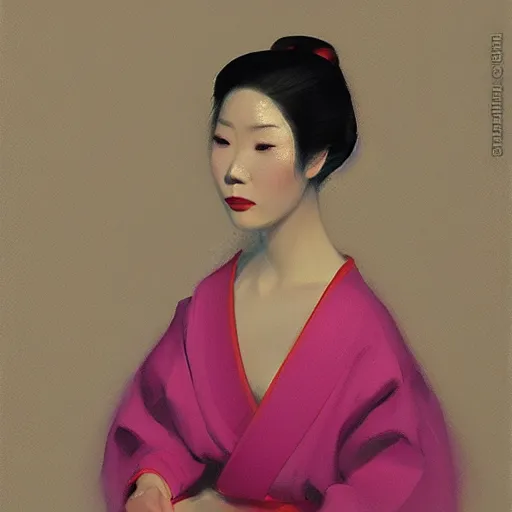 Image similar to yanjun cheng portrait of a geisha