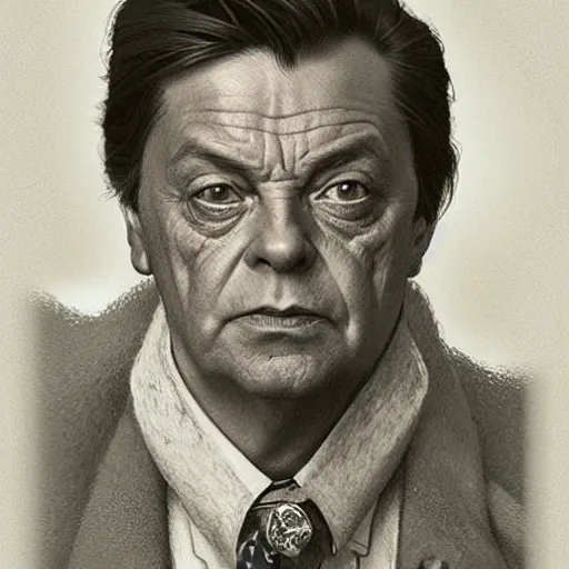 Image similar to amazing lifelike award winning pencil illustration of Del Boy trending on art station artgerm Greg rutkowski alphonse mucha cinematic