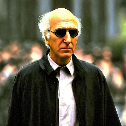 Prompt: Larry David in the Matrix, cinematic movie still, 8k HDR