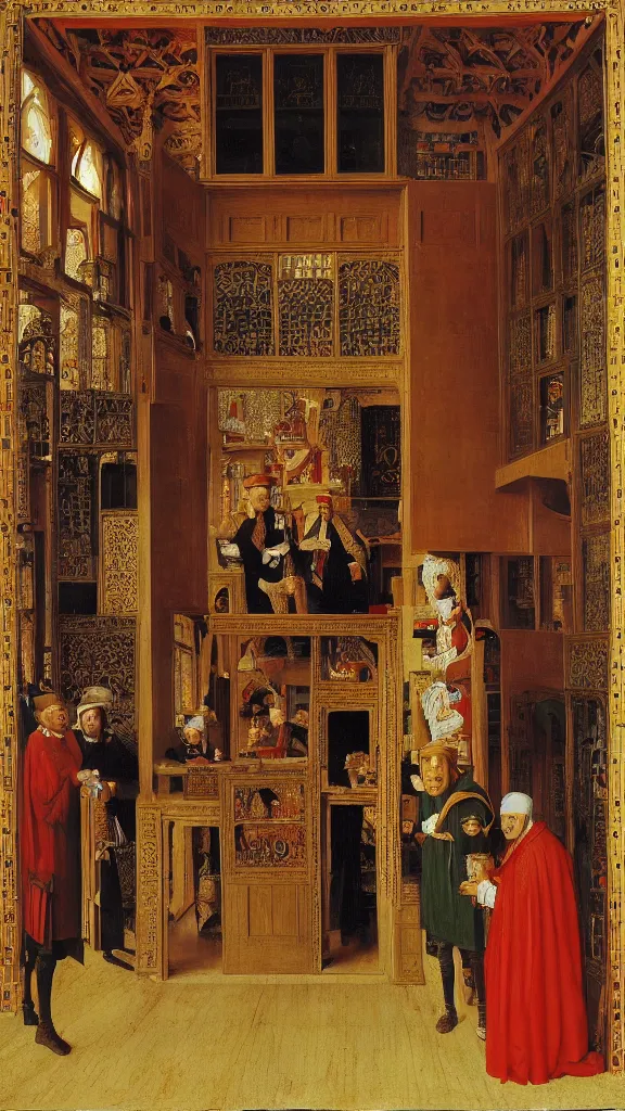 Prompt: khayr ad - din barberousse, by jan van eyck