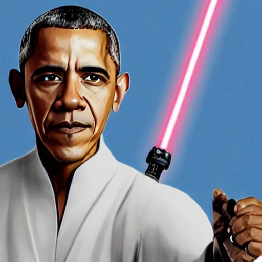 Image similar to barack obama as mace windu from star wars