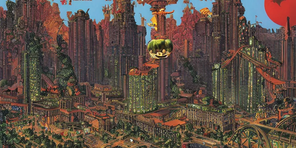 Image similar to lotte world by richard corben