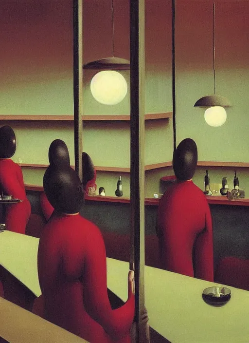 spherical glass people at restaurant Edward Hopper and | Stable ...