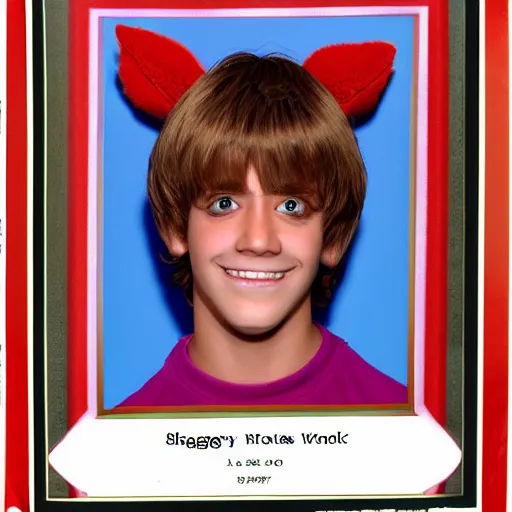 Image similar to a hyper realistic award winning yearbook photo of shaggy from scooby - doo