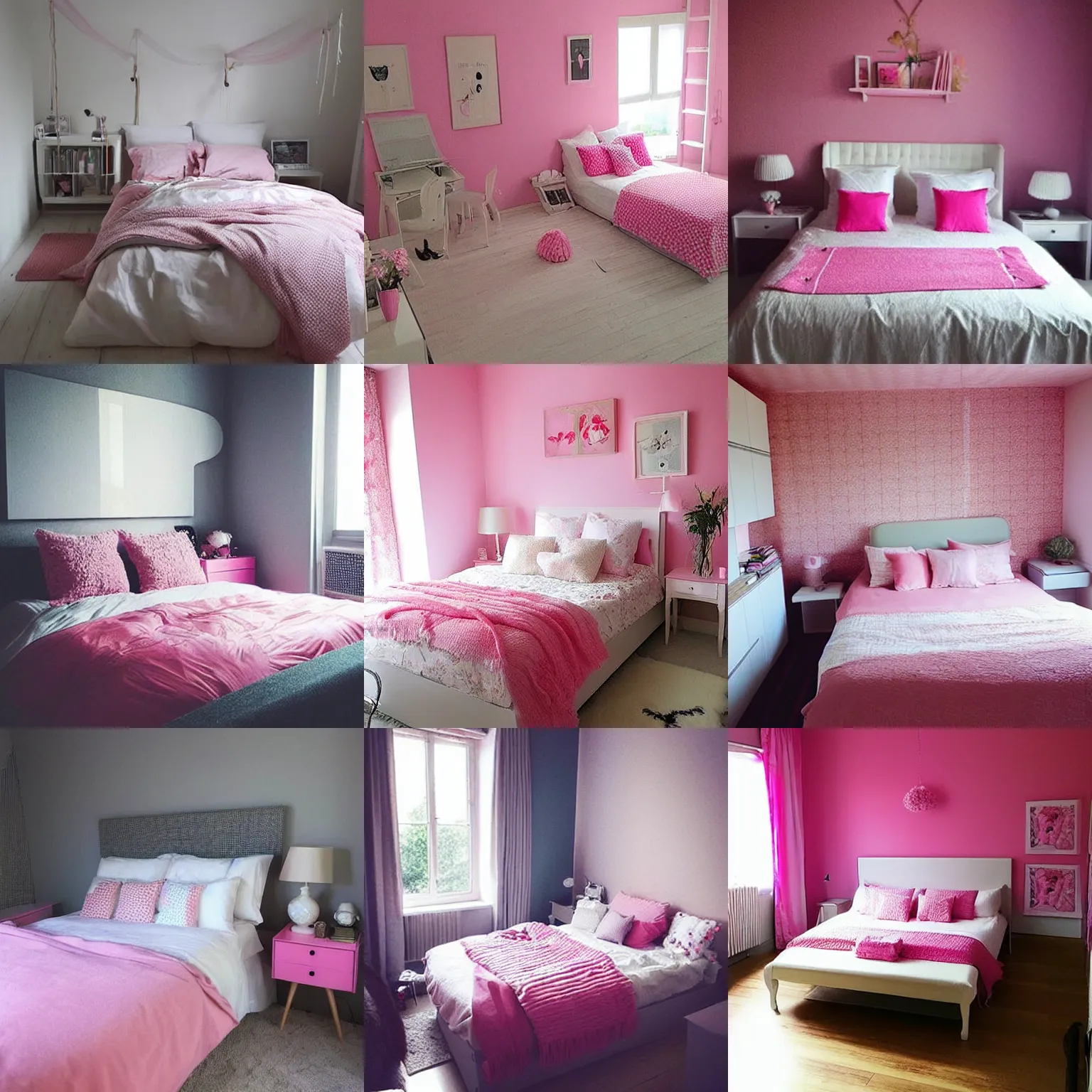 Prompt: “pink bedroom”