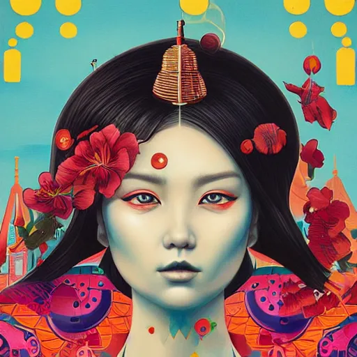 Prompt: Stockholm city portrait, Japanese, Pixar style, by Tristan Eaton Stanley Artgerm and Tom Bagshaw.