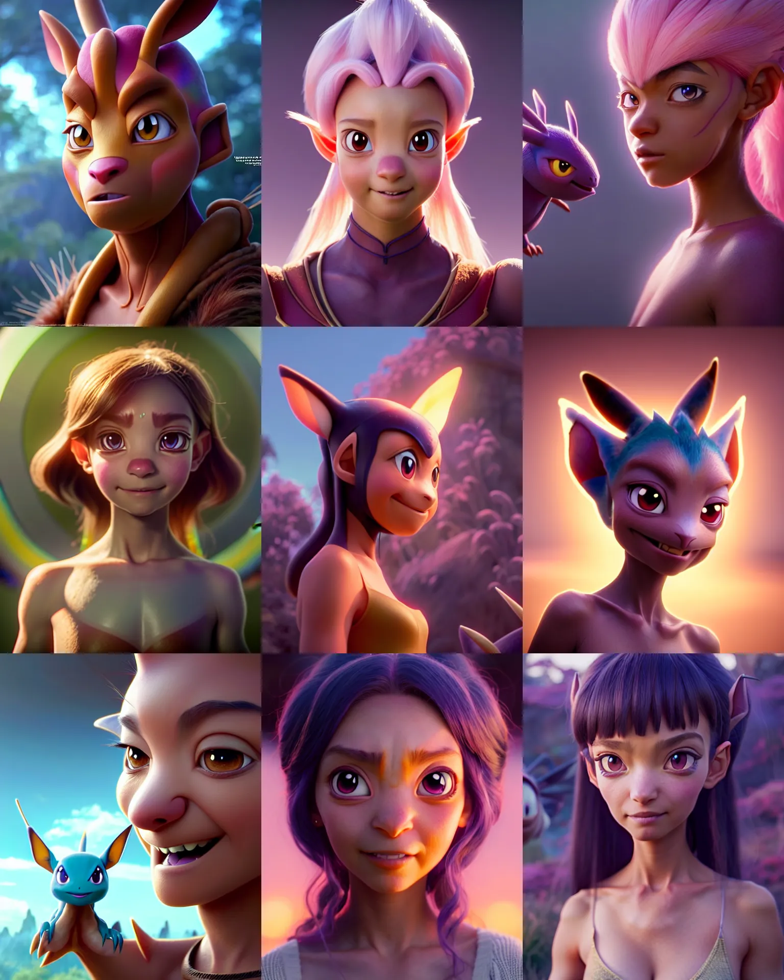 Prompt: weta disney pixar movie still portrait photo of eevvee pokemon humanisation : : by weta, greg rutkowski, wlop, ilya kuvshinov, rossdraws, artgerm, marvel, maxim cover, octane render, sweaty, iridescent, bright morning, anime, liosh, mucha : :