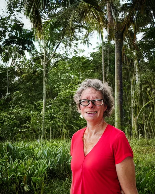 Image similar to a candid portrait photo of becky lebsack, architect in french guiana, by lester christiansen