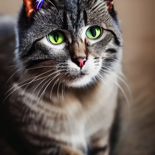 Image similar to portrait photo of cat as captain america, blue tabby fur, highly detailed, high resolution, cosplay photo, stunning, bokeh soft, trending on instagram, by professional photographer, shot with a canon