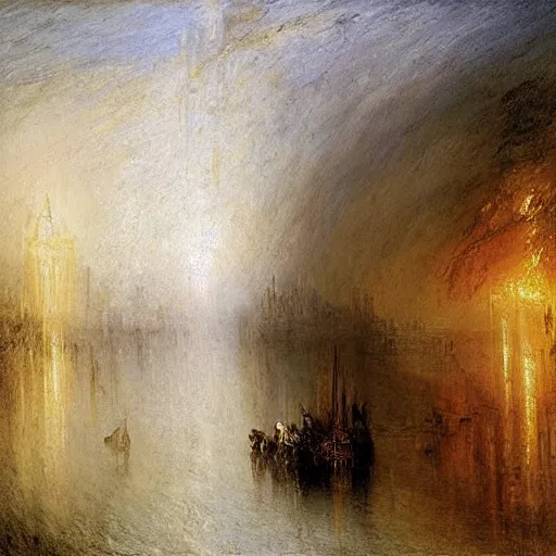 Image similar to an artwork by william turner