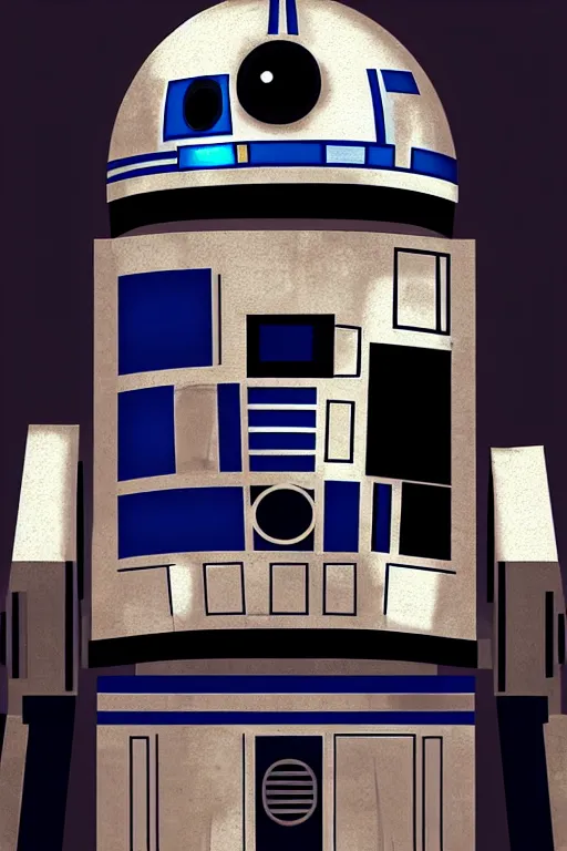 Image similar to a portrait of r 2 d 2 as a real human, man, woman, grim - lighting, high - contrast, intricate, elegant, highly detailed, digital painting, artstation, concept art, smooth, sharp focus, illustration