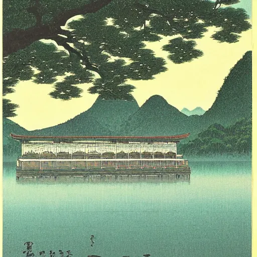 Prompt: Guilin Scenery, Hasui Kawase