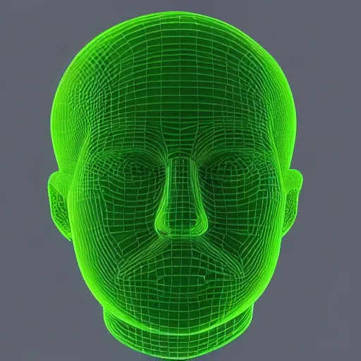 Prompt: a neon ring encircles a renaissance statue head, 3 d render