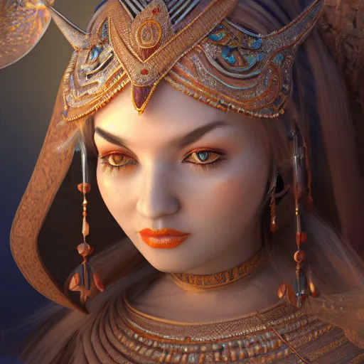 Image similar to turkic goddess of fertility, umay, cinematic lighting, render quality 8 k, detailed