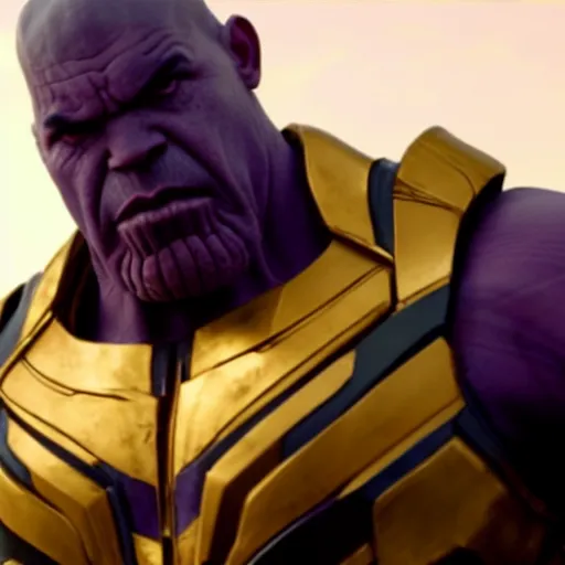 Prompt: drake as thanos, movie still, cinematic lighting