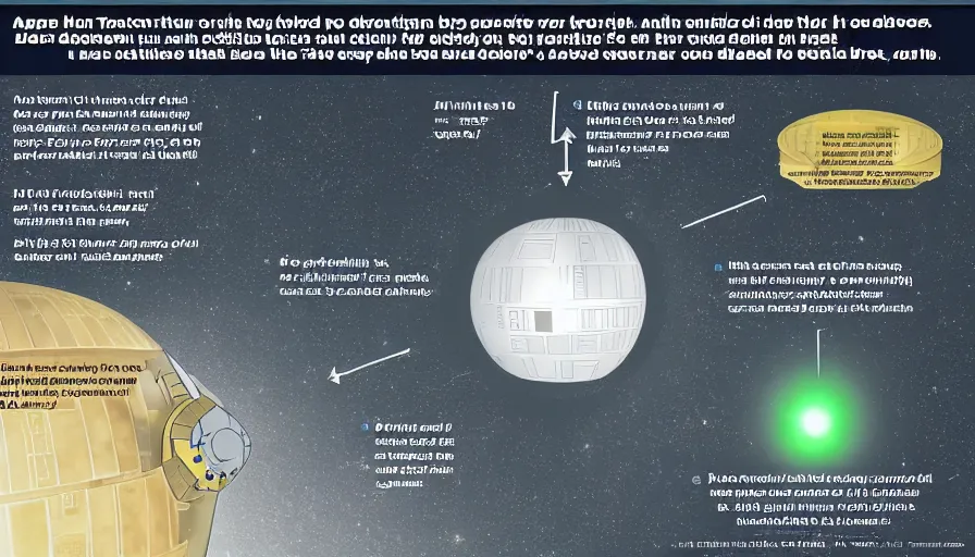 Image similar to infographic map of how to disable the tractor beam on the death star