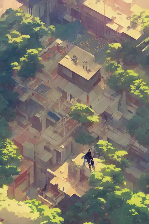 Image similar to big game development team uncoordinated work in a chaos, top view rule of thirds golden ratio, fake detail, trending pixiv fanbox,, style of makoto shinkai studio ghibli genshin impact james gilleard greg rutkowski chiho aoshima