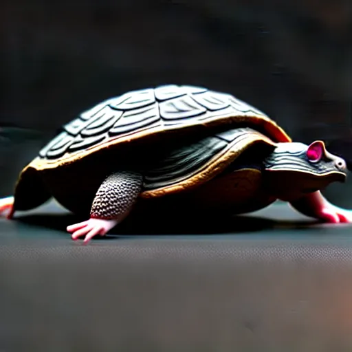 Prompt: , mouse turtle hybrid, ultra realistic, intricate details, highly detailed, photorealistic, octane render, 8 k, unreal engine.