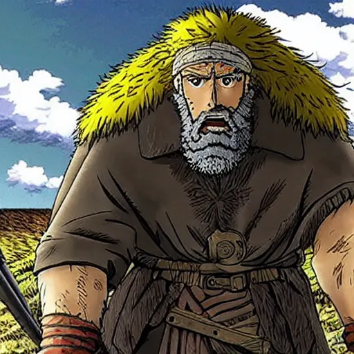 Image similar to thorkell from vinland saga anime in breaking bad