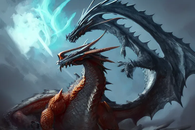 Image similar to dragon, artstation