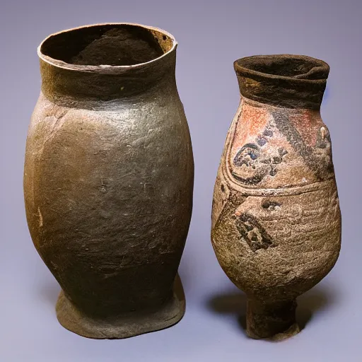 Image similar to man and woman of the bell beaker people of the chalcolithic and early bronze age atlantic, historical reproduction