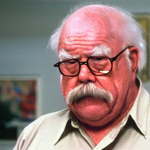 Image similar to wilford brimley's head on a child's body