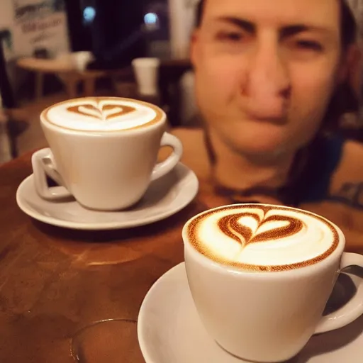 Image similar to latte art on fire