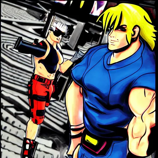 Prompt: duke nukem anime style