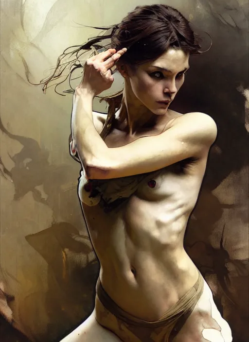 Image similar to beautiful neutral earth toned palette knife painting artwork by yoji shinkawa jeremy mann, dancer, charlie bowater and magali villeneuve and alphonse mucha, gaston bussiere, craig mullins, j. c. leyendecker, by artgerm