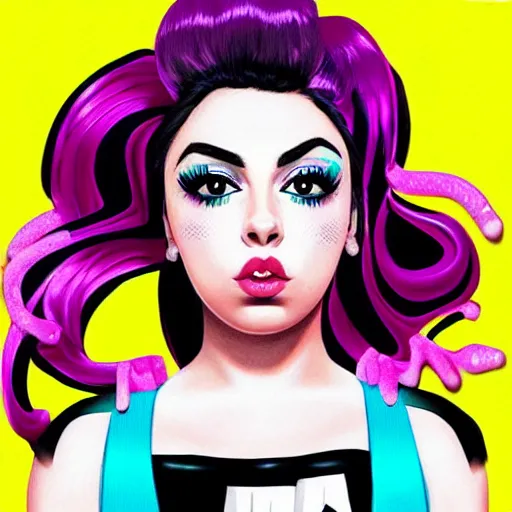 Prompt: “Charli XCX Super Ultra album cover in Monster High art style”