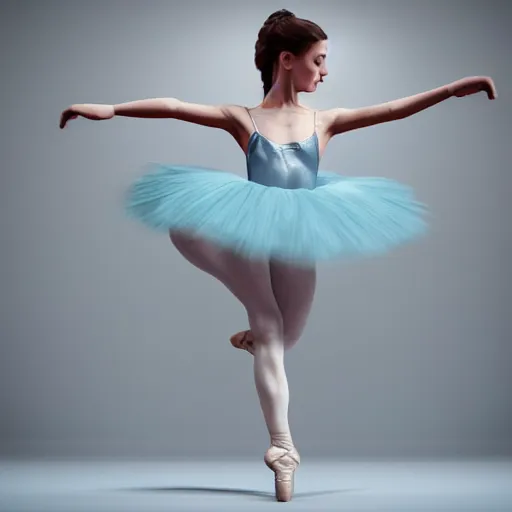 Image similar to ballerina dance in smoke, body covered with silk cloth, highly detailed, photorealistic portrait, bright studio setting, studio lighting, crisp quality and light reflections, unreal engine 5 quality render