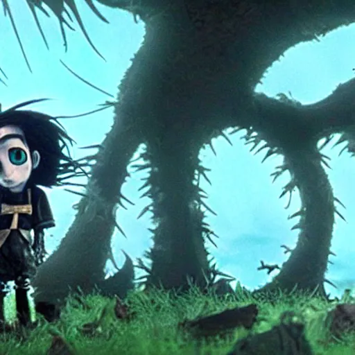 Image similar to edward scissorhands in made im abyss