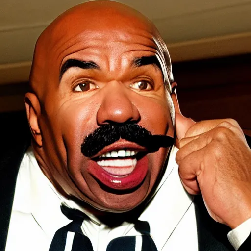 Image similar to Steve Harvey hitting his head on the doorframe