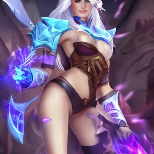 My collection of League of Legends champions! Prompt: CELEBRITY_NAME_HERE  as a character in the game League of Legends, with a background based on  the game League of Legends, detailed face : r/StableDiffusion